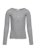 T-Shirt Long-Sleeve Tops T-shirts Long-sleeved T-Skjorte Grey Sofie Schnoor Young