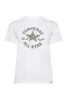 Chuck Patch Leopard Infill Tee Sport T-shirts & Tops Short-sleeved White Converse
