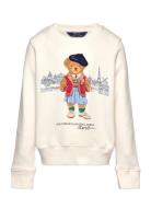 Polo Bear Paris Terry Sweatshirt Tops Sweatshirts & Hoodies Sweatshirts Cream Ralph Lauren Kids