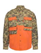 Classic Fit Camo Utility Shirt Tops Overshirts Khaki Green Polo Ralph Lauren