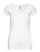 Base V T Wmn Cap Sl Tops T-shirts & Tops Short-sleeved White G-Star RAW