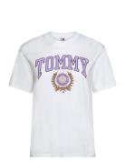 Tjw Rlx Varsity Sport 3 Tee Ext Tops T-shirts & Tops Short-sleeved White Tommy Jeans