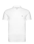 Ck Embro Badge Slim Polo Tops Polos Short-sleeved White Calvin Klein Jeans