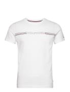 Stripe Chest Tee Tops T-Kortærmet Skjorte White Tommy Hilfiger