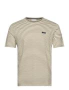 Cotton Stripe T-Shirt Tops T-Kortærmet Skjorte Khaki Green Calvin Klein