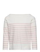 Striped Long Sleeves T-Shirt Tops T-shirts Long-sleeved T-Skjorte Pink Mango