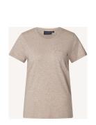 Ashley Jersey Tee Tops T-shirts & Tops Short-sleeved Beige Lexington Clothing