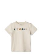 Sixten Placement Shortsleeve T-Shirt Tops T-Kortærmet Skjorte Grey Liewood