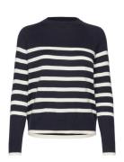 Freya Cotton/Cashmere Sweater Tops Knitwear Jumpers Blue Lexington Clothing