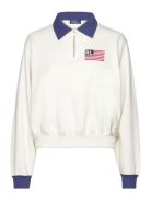 Logo Flag Fleece Half-Zip Pullover Tops Sweatshirts & Hoodies Sweatshirts White Polo Ralph Lauren
