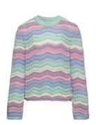Sweater Knitted Pattern With C Tops Knitwear Pullovers Multi/patterned Lindex