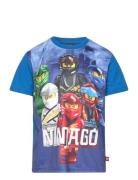 Lwtano 109 - T-Shirt S/S Tops T-Kortærmet Skjorte Blue LEGO Kidswear