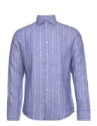 Bs Lismore Casual Slim Fit Shirt Tops Shirts Business Blue Bruun & Stengade