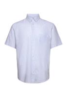 Bs Gale Casual Modern Fit Shirt Tops Shirts Short-sleeved Blue Bruun & Stengade
