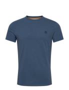 Dunstan River Short Sleeve Tee Dark Denim Designers T-Kortærmet Skjorte Blue Timberland