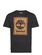 Stack Logo Short Sleeve Tee Black/Wheat Boot Designers T-Kortærmet Skjorte Black Timberland