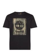 Stack Logo Camo Short Sleeve Tee Black Designers T-Kortærmet Skjorte Black Timberland