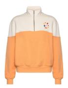 Color Block Zip Sweatshirt Tops Sweatshirts & Hoodies Sweatshirts Orange Bobo Choses