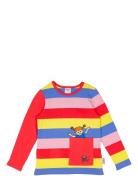 Pippi Stripe Shirt Tops T-shirts Long-sleeved T-Skjorte Multi/patterned Martinex