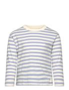 Striped Long Sleeves T-Shirt Tops T-shirts Long-sleeved T-Skjorte Blue Mango