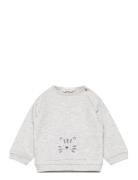 Printed Sweatshirt With Pocket Tops Sweatshirts & Hoodies Sweatshirts Grey Mango