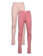 Leggings 2-Pack Bottoms Leggings Pink Creamie