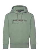 Utility Sport Logo Loose Hood Sport Sweatshirts & Hoodies Hoodies Khaki Green Superdry Sport