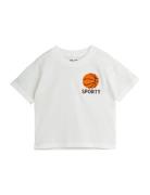 Basketball Chenille Emb Ss Tee Tops T-Kortærmet Skjorte White Mini Rodini