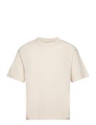 Logo Ss T-Shirt Tops T-Kortærmet Skjorte Cream GANT
