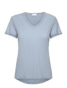 Lr-Any Tops T-shirts & Tops Short-sleeved Blue Levete Room
