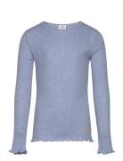 Pointella Trudy Tee Ls Tops T-shirts Long-sleeved T-Skjorte Blue Mads Nørgaard