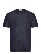Linen Ss T-Shirt Tops T-Kortærmet Skjorte Navy GANT