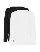 2-Pack Women Bamboo L/S T-Shirt Loose Fit Tops T-shirts & Tops Long-sleeved White URBAN QUEST