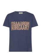 Single Organic Trenda P Tee Tops T-shirts & Tops Short-sleeved Navy Mads Nørgaard
