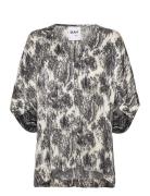 Simona - Paisley Perception Tops Blouses Short-sleeved Cream Day Birger Et Mikkelsen