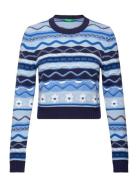 Sweater L/S Tops Knitwear Jumpers Navy United Colors Of Benetton