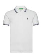 H/S Polo Shirt Tops Polos Short-sleeved White United Colors Of Benetton