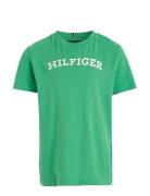 Hilfiger Arched Tee S/S Tops T-Kortærmet Skjorte Green Tommy Hilfiger