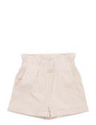 Seersucker Shorts W. Frill Bottoms Shorts Beige Copenhagen Colors