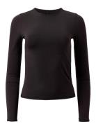 Reset Fitted Long Sleeve Tee Tops T-shirts & Tops Long-sleeved Black Girlfriend Collective