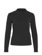 Vilullu Rollneck Rib L/S Top - Noos Tops T-shirts & Tops Long-sleeved Black Vila