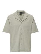 Onsdeniz Reg Ss Terry Shirt Cs Tops Shirts Short-sleeved Grey ONLY & SONS
