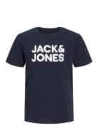 Jjecorp Logo Tee Ss O-Neck Noos Jnr Tops T-Kortærmet Skjorte Blue Jack & J S