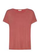 Fenya Modal Tee Tops T-shirts & Tops Short-sleeved Coral MSCH Copenhagen