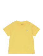 Cotton Jersey Crewneck Tee Tops T-Kortærmet Skjorte Yellow Ralph Lauren Baby