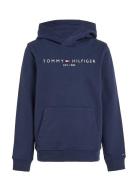 Essential Hoodie Tops Sweatshirts & Hoodies Hoodies Navy Tommy Hilfiger