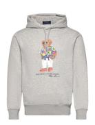 Polo Bear Fleece Hoodie Tops Sweatshirts & Hoodies Hoodies Grey Polo Ralph Lauren