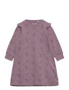 Nightdress -Aop Dresses & Skirts Dresses Casual Dresses Long-sleeved Casual Dresses Purple CeLaVi