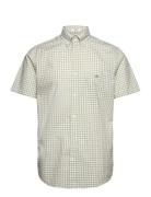 Reg Classic Poplin Gingh Ss Shirt Tops Shirts Short-sleeved Green GANT