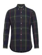 Custom Fit Plaid Oxford Shirt Tops Shirts Casual Navy Polo Ralph Lauren